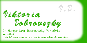 viktoria dobrovszky business card