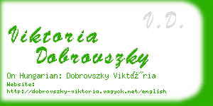 viktoria dobrovszky business card